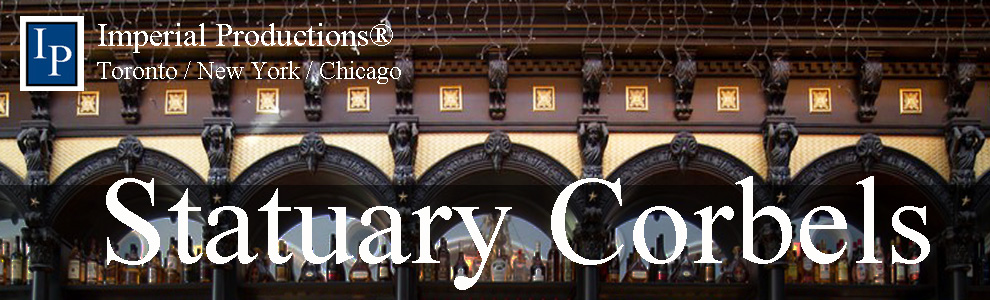 Statuary corbels for cabinetry, fireplace mantels