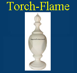 Torch-Flame Finials