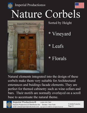 Nature Themed corbels US$ Catalog