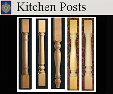 kitchen island posts fluted, smooth, rope and reeded