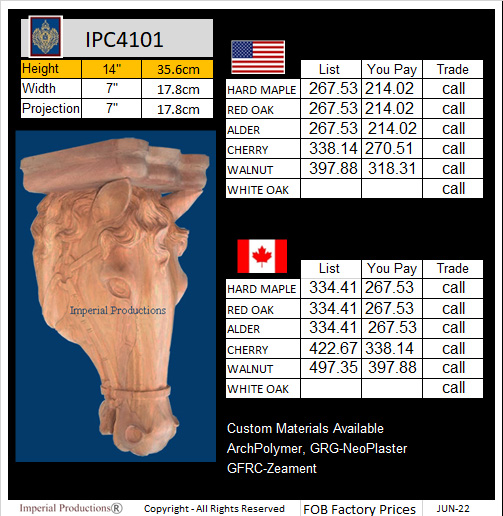 IPC4101 Horse head corbel