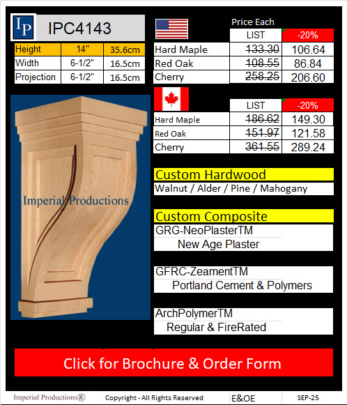 IPC4143 mission corbel 14" high