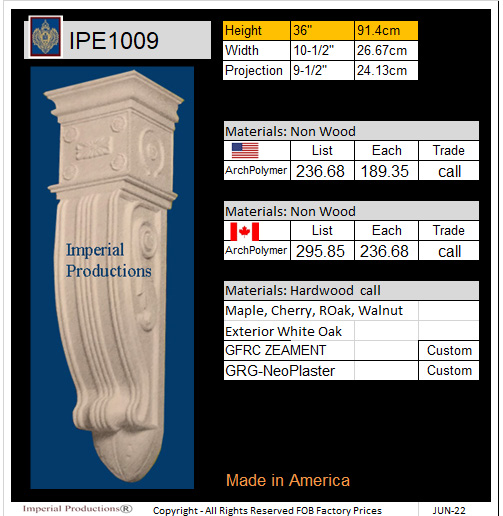 IPE1009 Victorian Corbel 
