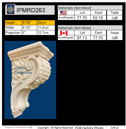 IPMRD263 Grape Corbel 