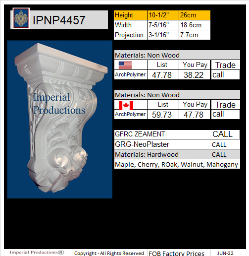 IPNP4457 pilaster corbel 