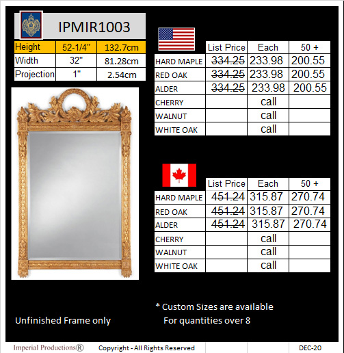 IPMIR1003 - Regency Mirror Frame