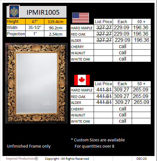 IPMIR1005 - Square Shell motif frame