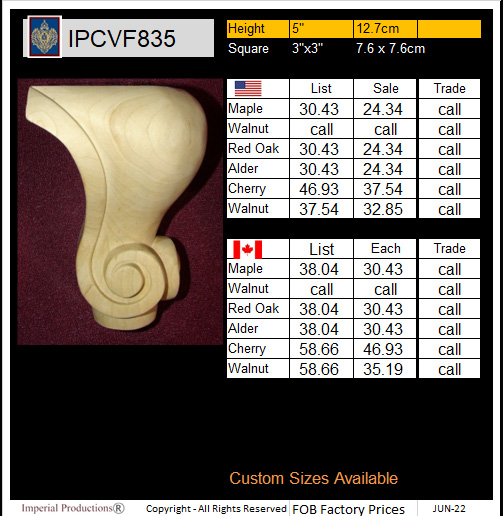 IPCVF835 Corner Post Foot