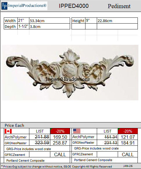 IPPED4000 Pineapple pediment